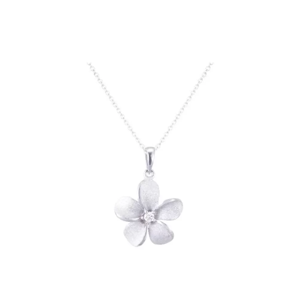 Pendants & Necklaces | Denny Wong 13Mm 14K Plumeria Pendant With 0.03 Carat Diamond