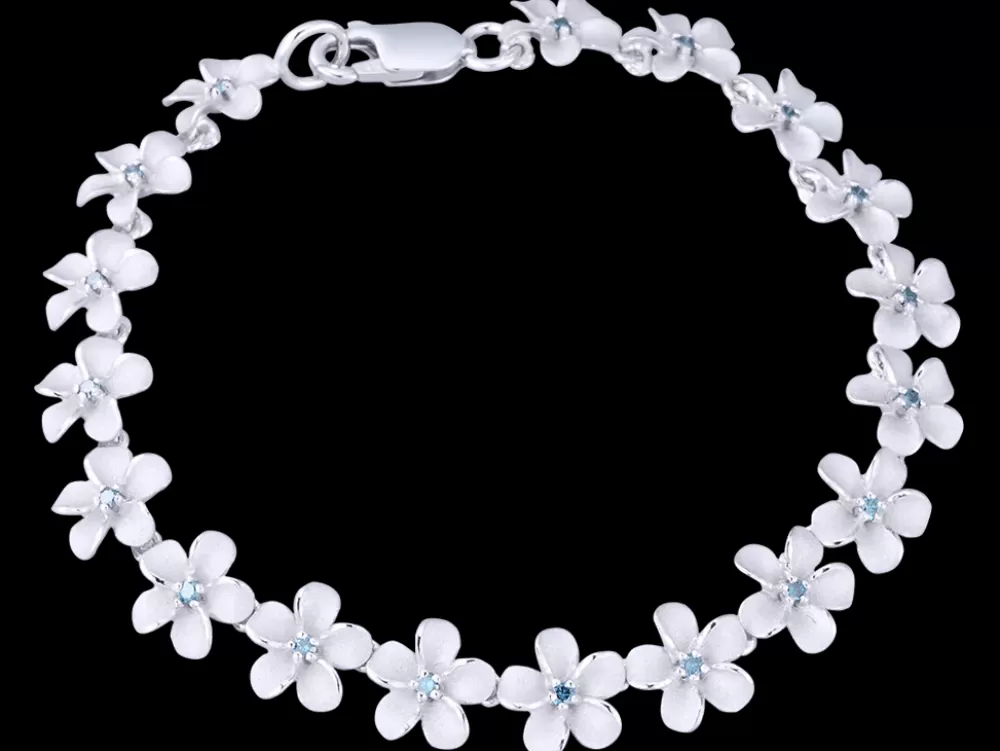 Bangles & Bracelets | Denny Wong 14K 08Mm Plumeria Bracelet With 18 Diamonds And 18Pc Flowers
