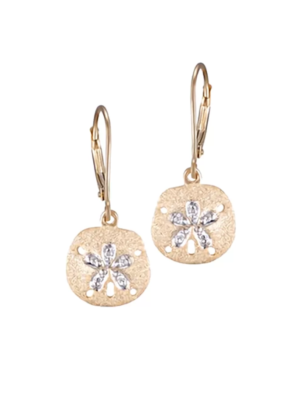 Earrings | Denny Wong 14K 10Mm Sand Dollar Earring With 10 Diamonds