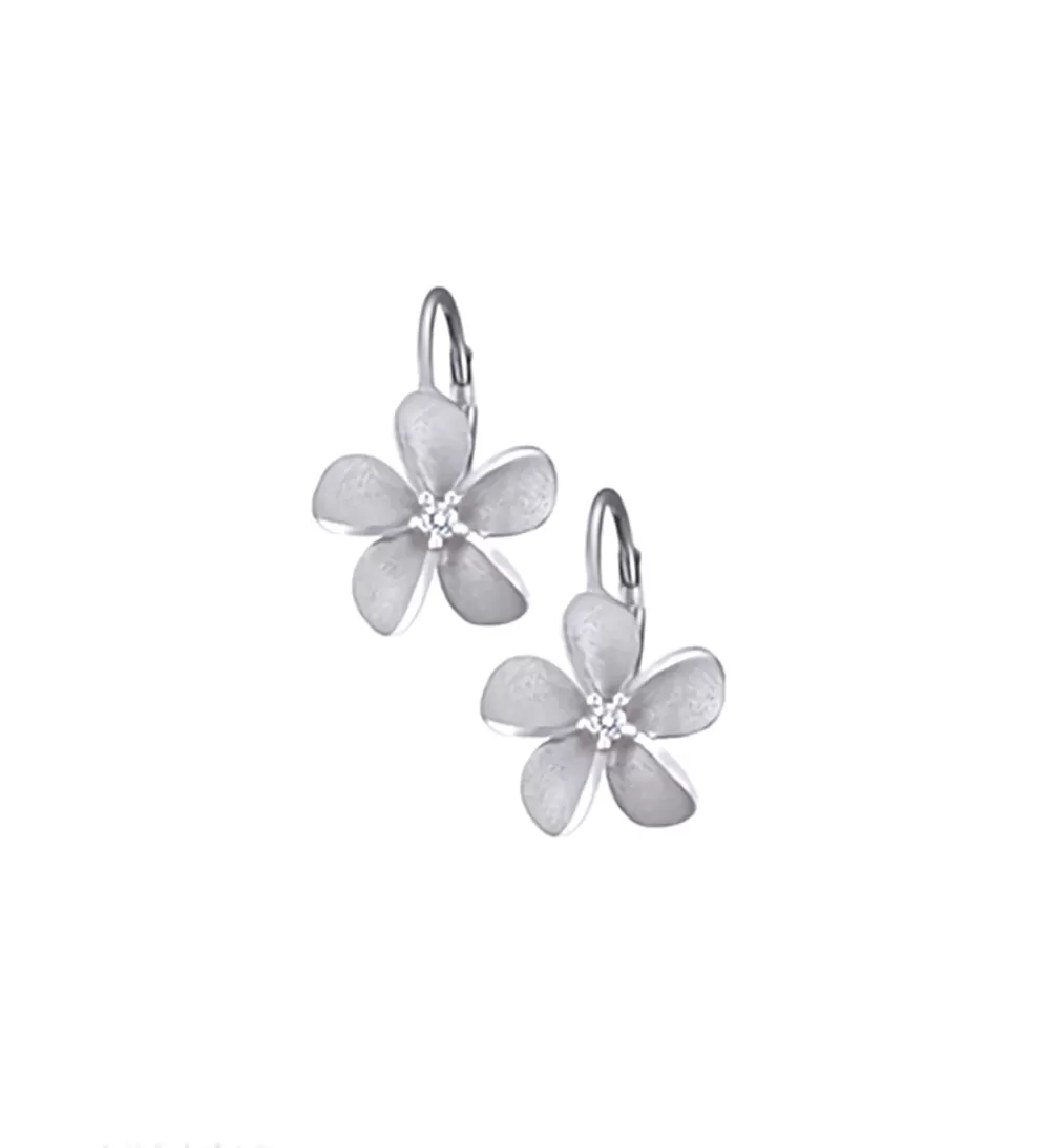 Earrings | Denny Wong 14K 11Mm Plumeria Earrings With Diamonds