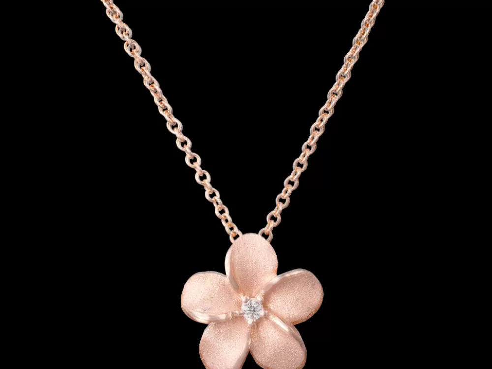 Pendants & Necklaces | Denny Wong 14K 11Mm Plumeria Slide With Diamond