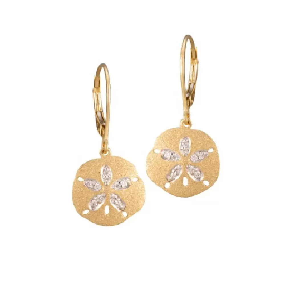 Earrings | Denny Wong 14K 12Mm Sand Dollar Earrings With 20 Diamonds