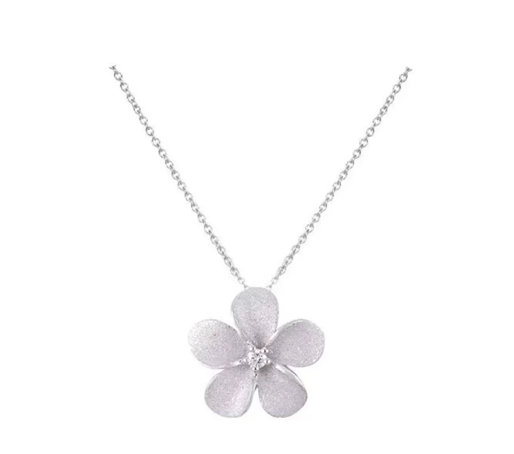 Pendants & Necklaces | Denny Wong 14K 15Mm Plumeria Slide With 0.04 Carats Diamond