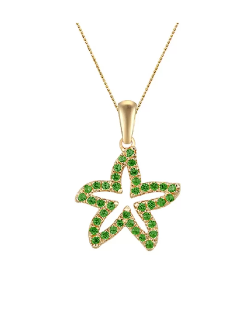 Pendants & Necklaces | Denny Wong 14K 15Mm Starfish Pendant With 39 Tsavorites