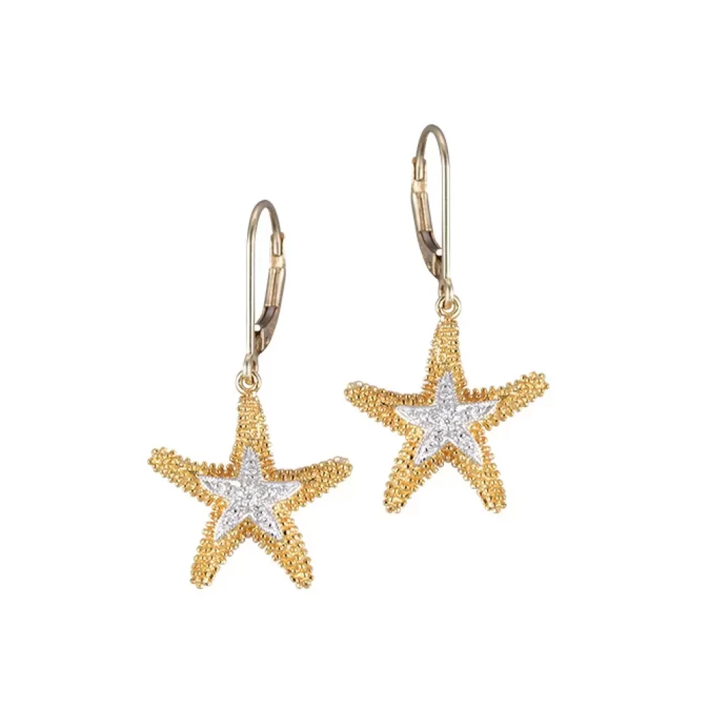 Earrings | Denny Wong 14K 16Mm Starfish Earrings With Dangle Lever Back