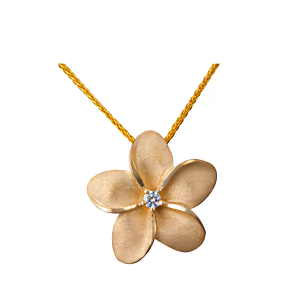 Pendants & Necklaces | Denny Wong 14K 20Mm Plumeria Diamond Pendant