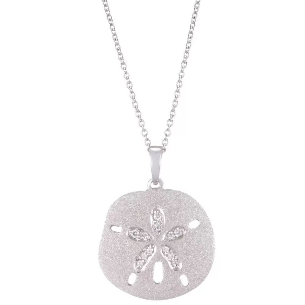 Pendants & Necklaces | Denny Wong 14K 21Mm Sand Dollar Pendant With 12 Diamonds