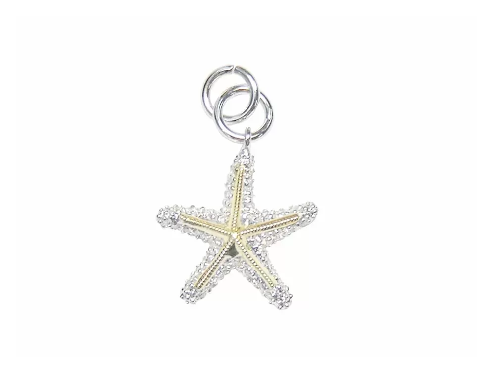 Hawaiian Jewelry | Denny Wong 14K 2/Tone 16Mm Starfish Charm With 35 Diamonds