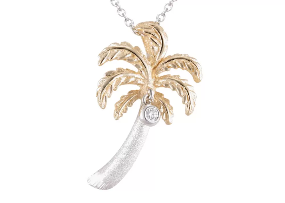 Pendants & Necklaces | Denny Wong 14K 2/Tone 20Mm Palm Tree Pendant