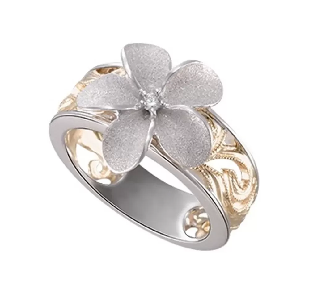 Rings | Denny Wong 14K 2/Tone Chandelier Plumeria Ring