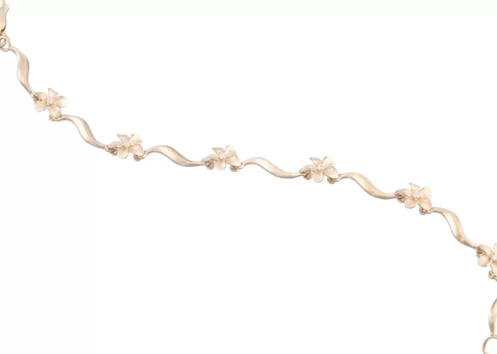 Bangles & Bracelets | Denny Wong 14K Plumeria Lei Bracelet With 6 Diamonds