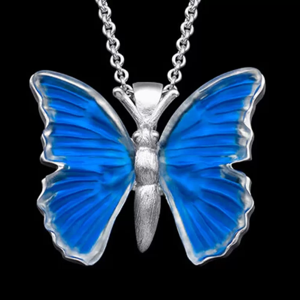 Pendants & Necklaces | Matt Bezak 14K White Gold Butterfly Pendant