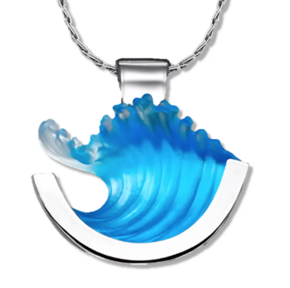 Pendants & Necklaces | Matt Bezak 14K White Gold Medium Curl Wave Pendant