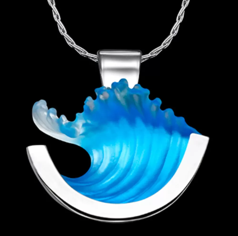 Pendants & Necklaces | Matt Bezak 14K White Gold Medium Curl Wave Pendant