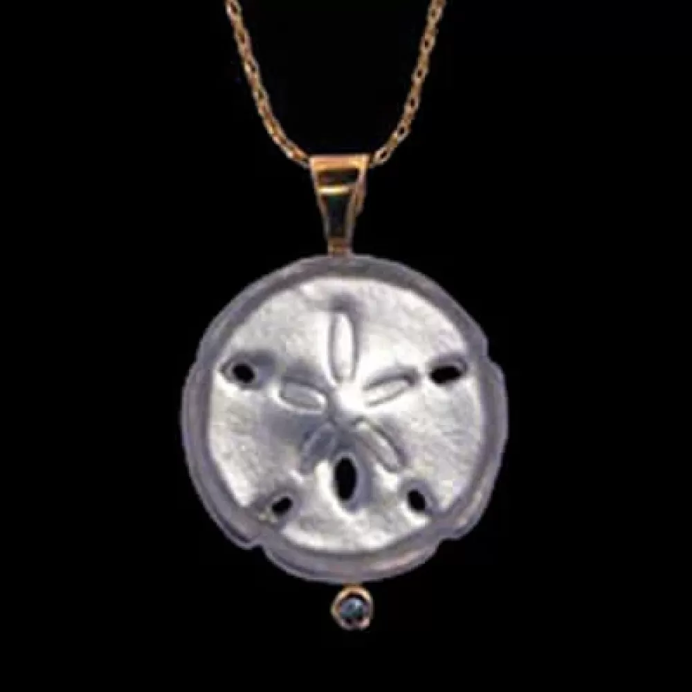 Pendants & Necklaces | Matt Bezak 14K Yellow Gold With Diamond Sand Dollar Pendant