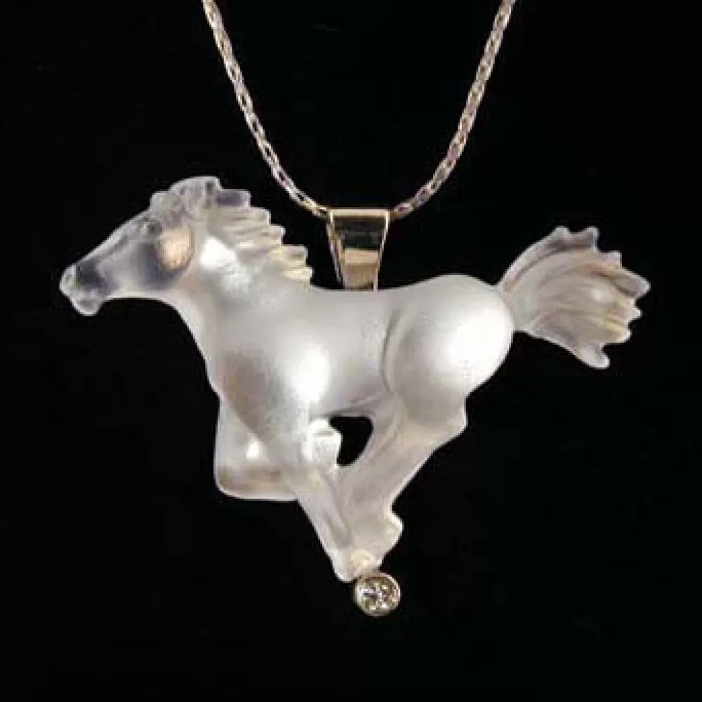 Pendants & Necklaces | Matt Bezak 14K Yellow Gold With Diamond Spirit Horse Pendant