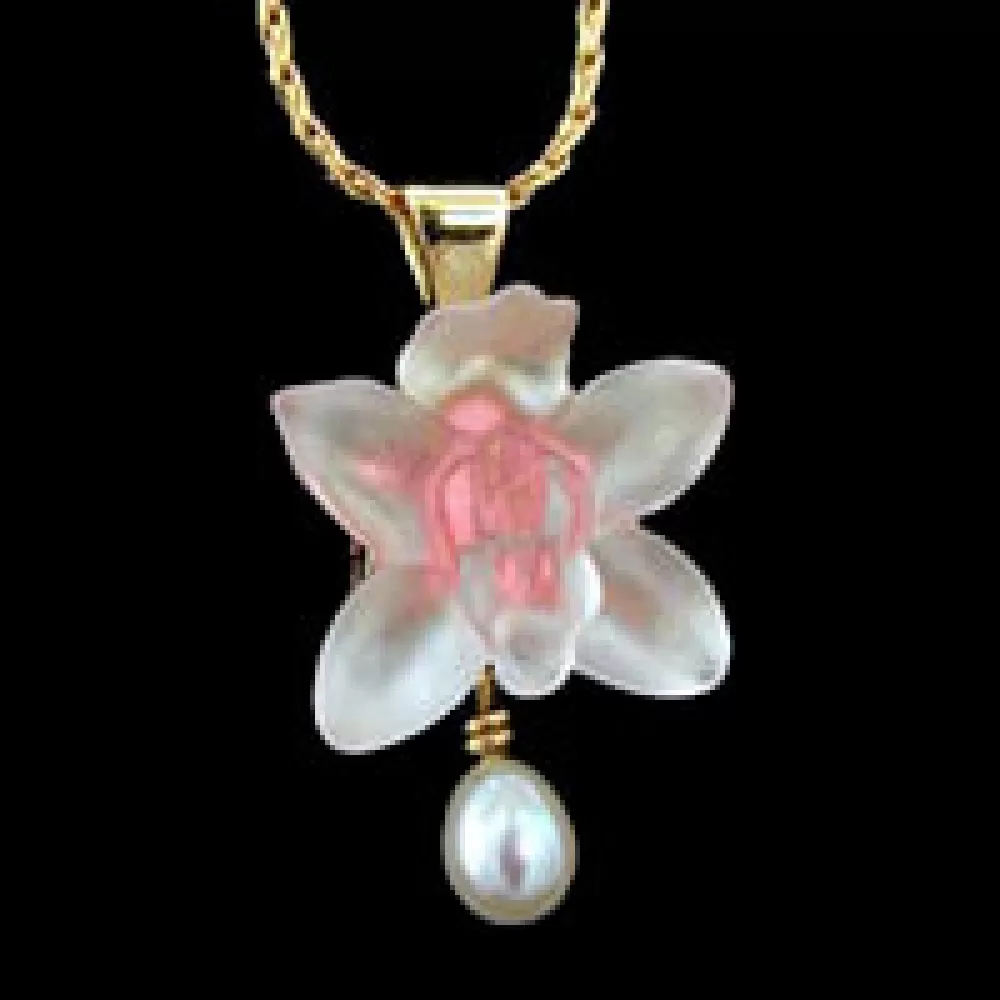 Pendants & Necklaces | Matt Bezak 14K Yellow Gold With Pearl Orchid Pendant