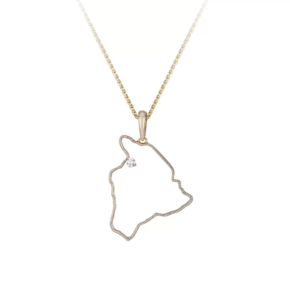Pendants & Necklaces | Denny Wong 14Ky " Big Island" Pendant With 0.03Ct Diamond (For Waikoloa)