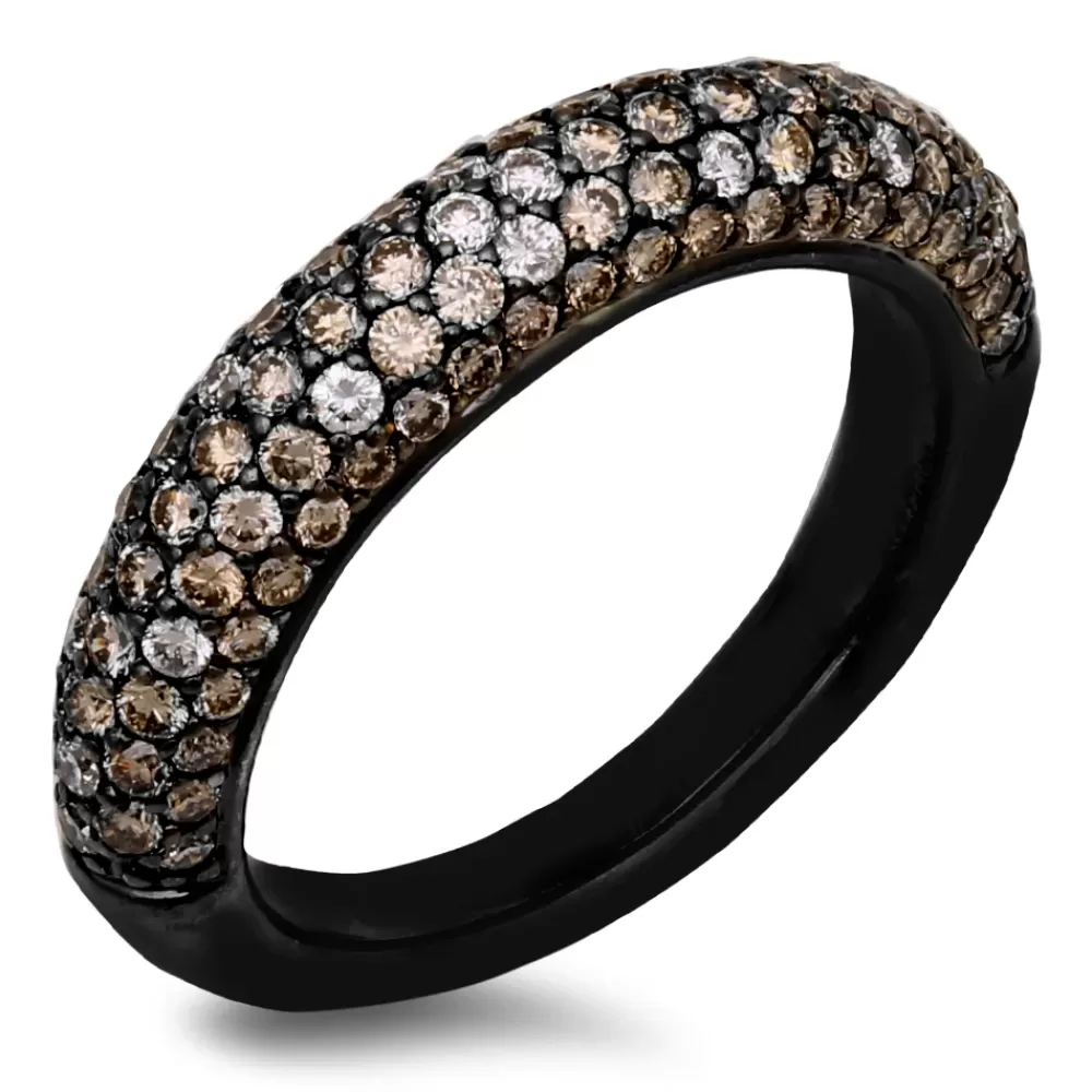 Rings | Michael John 18K Black Rhodium Gold Band Diamond Ring