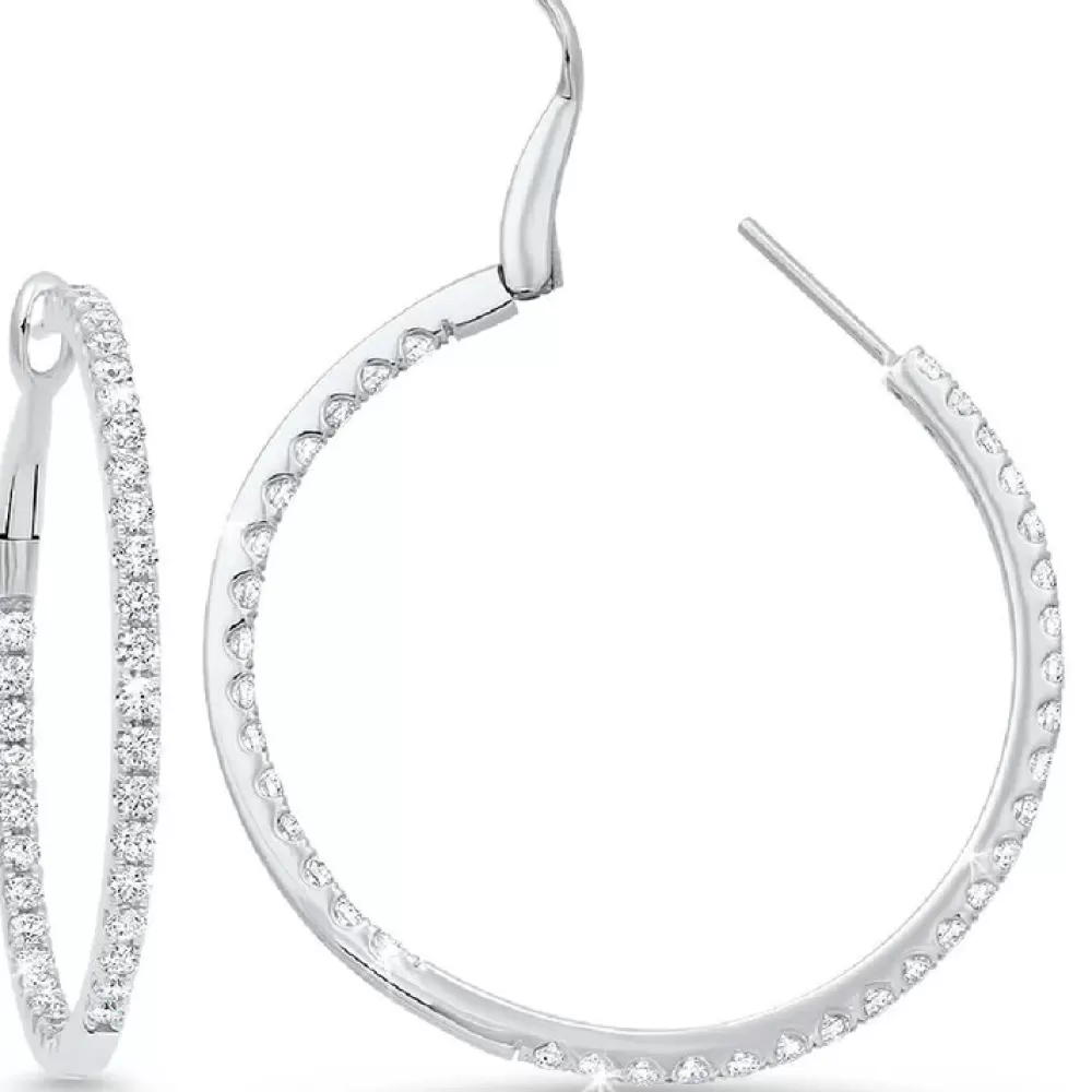 Earrings | Kate Alexandra 18K Diamond Hoop Earrings