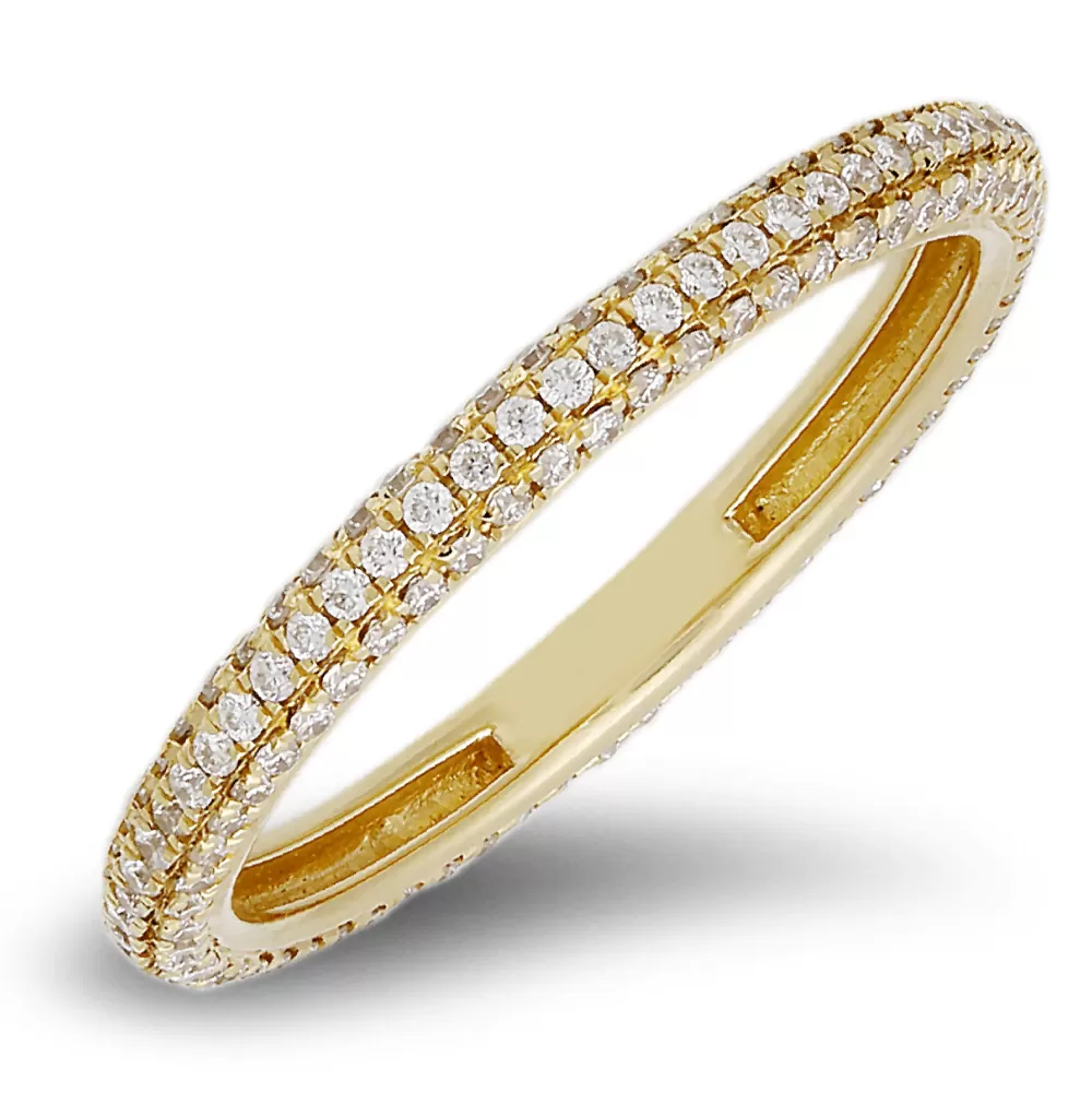 Bangles & Bracelets | Michael John 18K Rose Gold Band With 0.49 Ct Diamonds