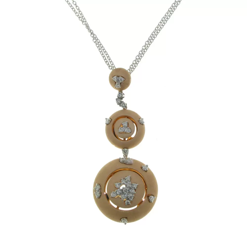 Pendants & Necklaces | Elliott Chandler 18K Rose Gold Diamond 0.55 Carat Weight (Total) Circle Pendant