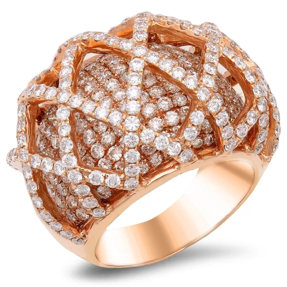 Rings | Michael John 18K Rose Gold Ring With 4.57 Ct Diamonds