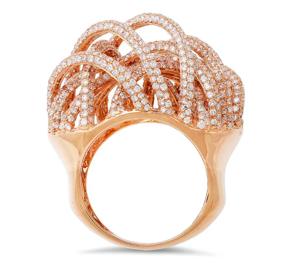 Rings | Michael John 18K Rose Gold Ring With 5.13 Ct Diamonds