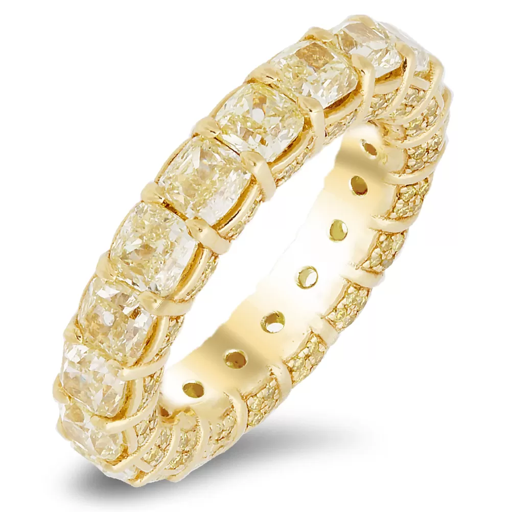 Rings | Michael John 18K Yellow Gold Band With 0.66 Ct And 7.29 Ct Diamonds
