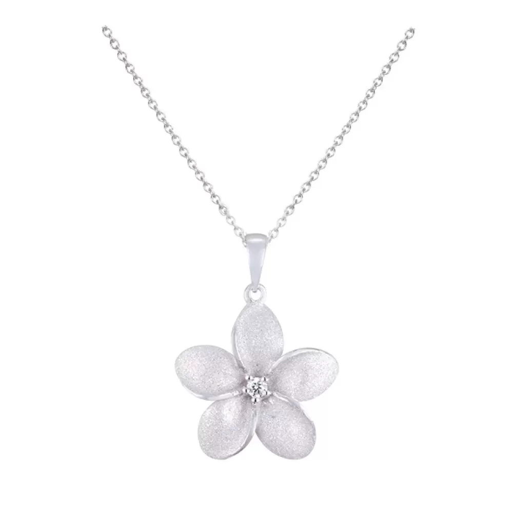 Pendants & Necklaces | Denny Wong 18Mm 14K Plumeria Pendant With 0.05 Carat Diamond