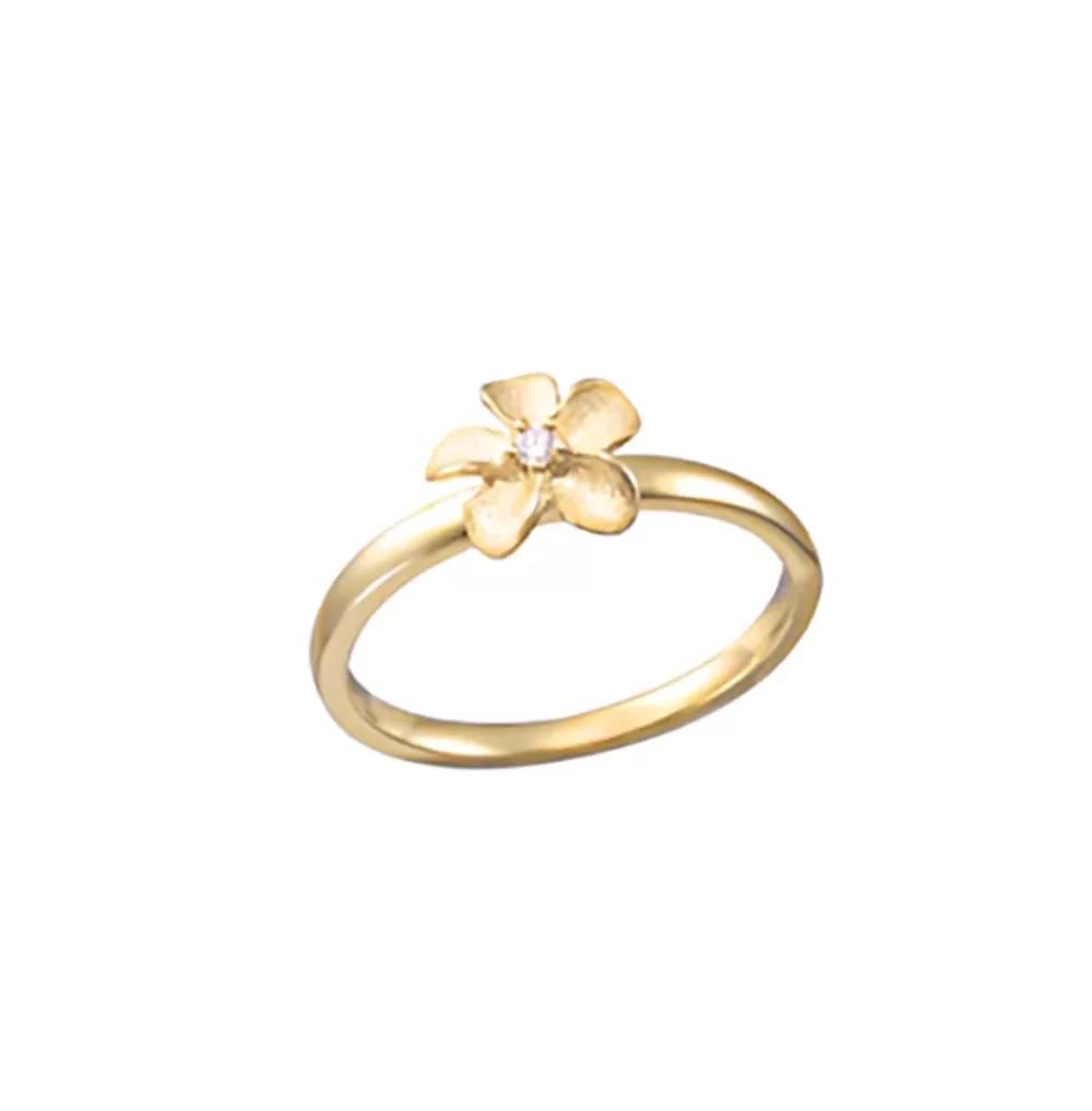 Rings | Denny Wong 8Mm 14K Plumeria Diamond Ring