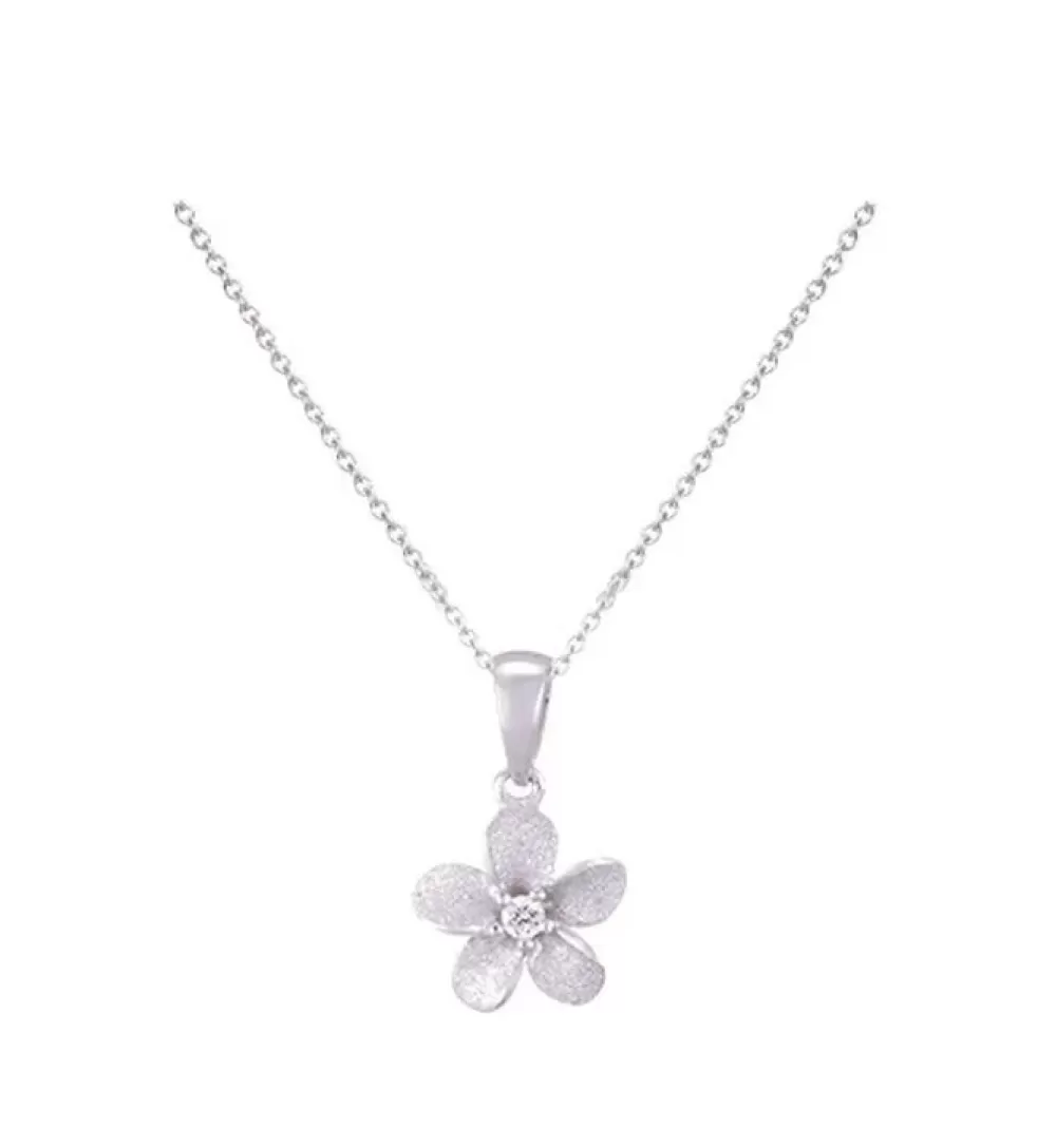 Pendants & Necklaces | Denny Wong 8Mm 14K Plumeria Pendant With 0.02 Carats Diamond