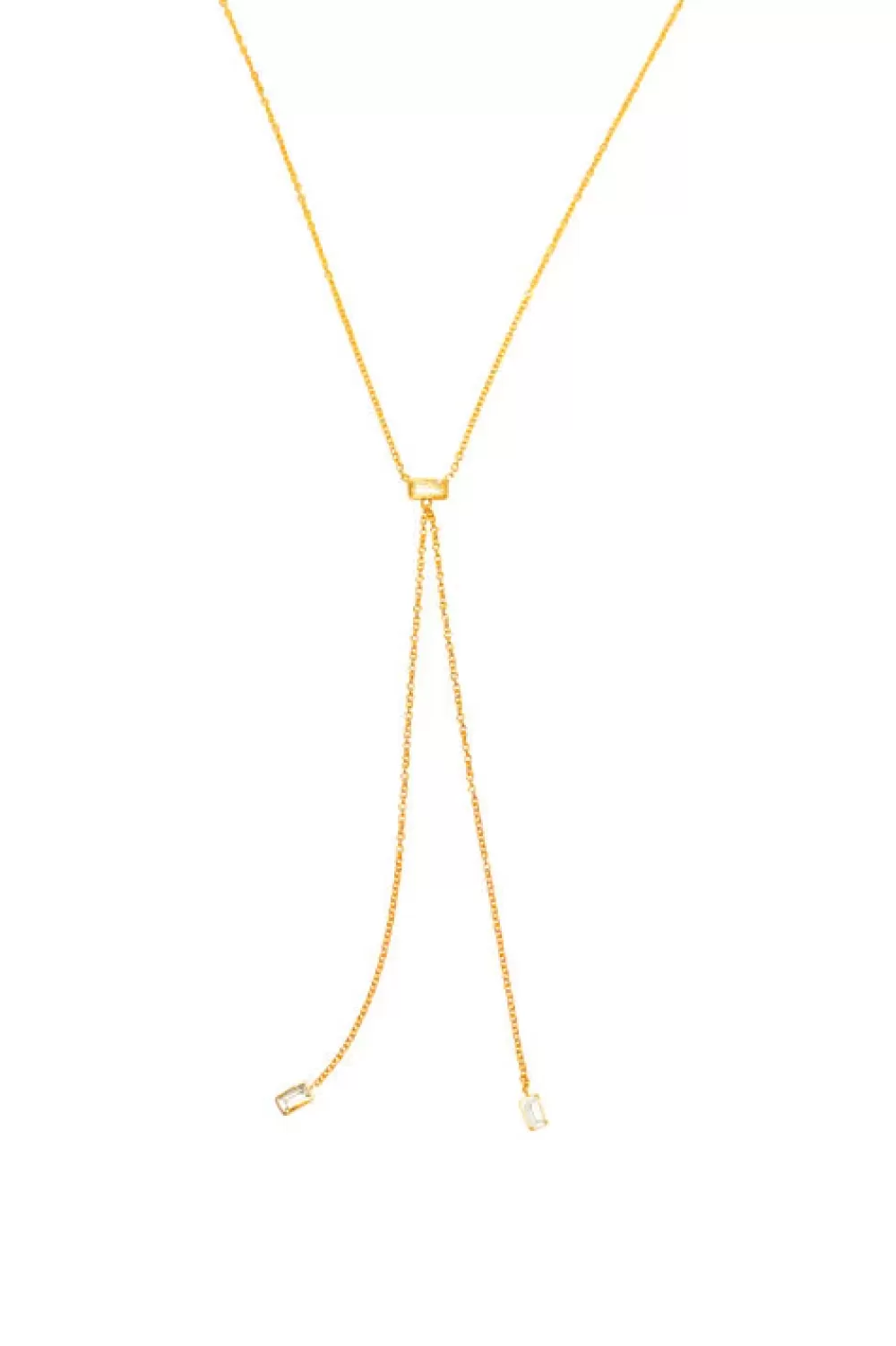 Pendants & Necklaces | Kate Alexandra Baguette Diamond Lariat Necklace