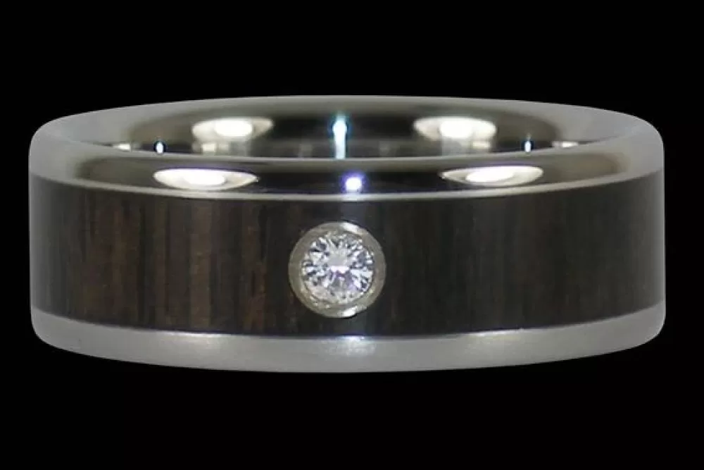 Rings | Hawaiian Titanium Rings Blackwood Diamond Titanium Ring