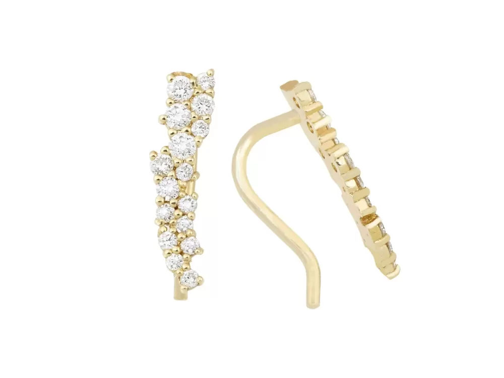 Earrings | Kate Alexandra Diamond Cluster Ear Crawler