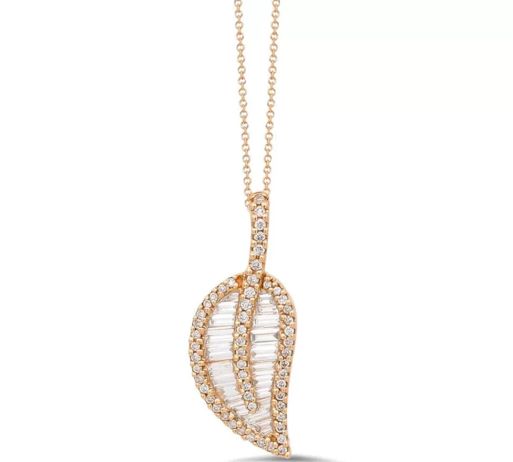 Pendants & Necklaces | Kate Alexandra Diamond Leaf Necklace