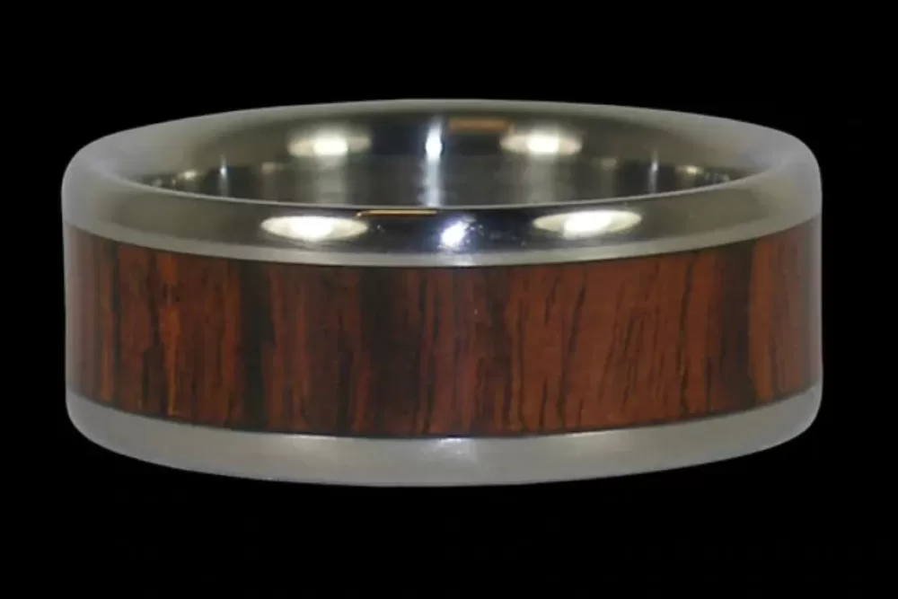 Hawaiian Jewelry | Hawaiian Titanium Rings King Wood Titanium Ring