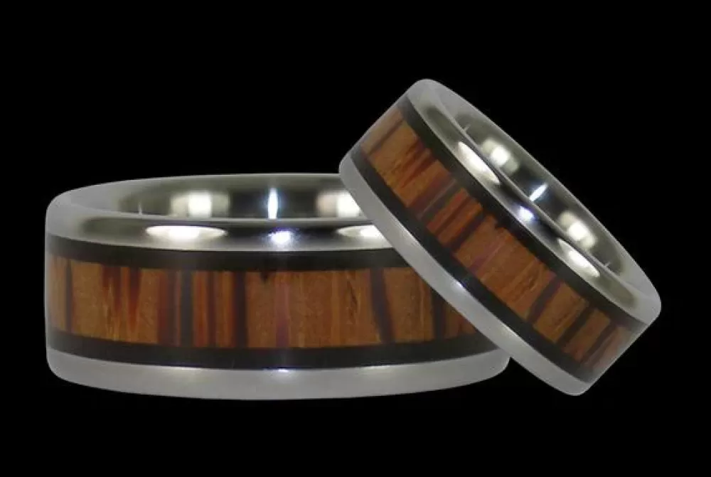 Rings | Hawaiian Titanium Rings Milo And Palm Titanium Ring