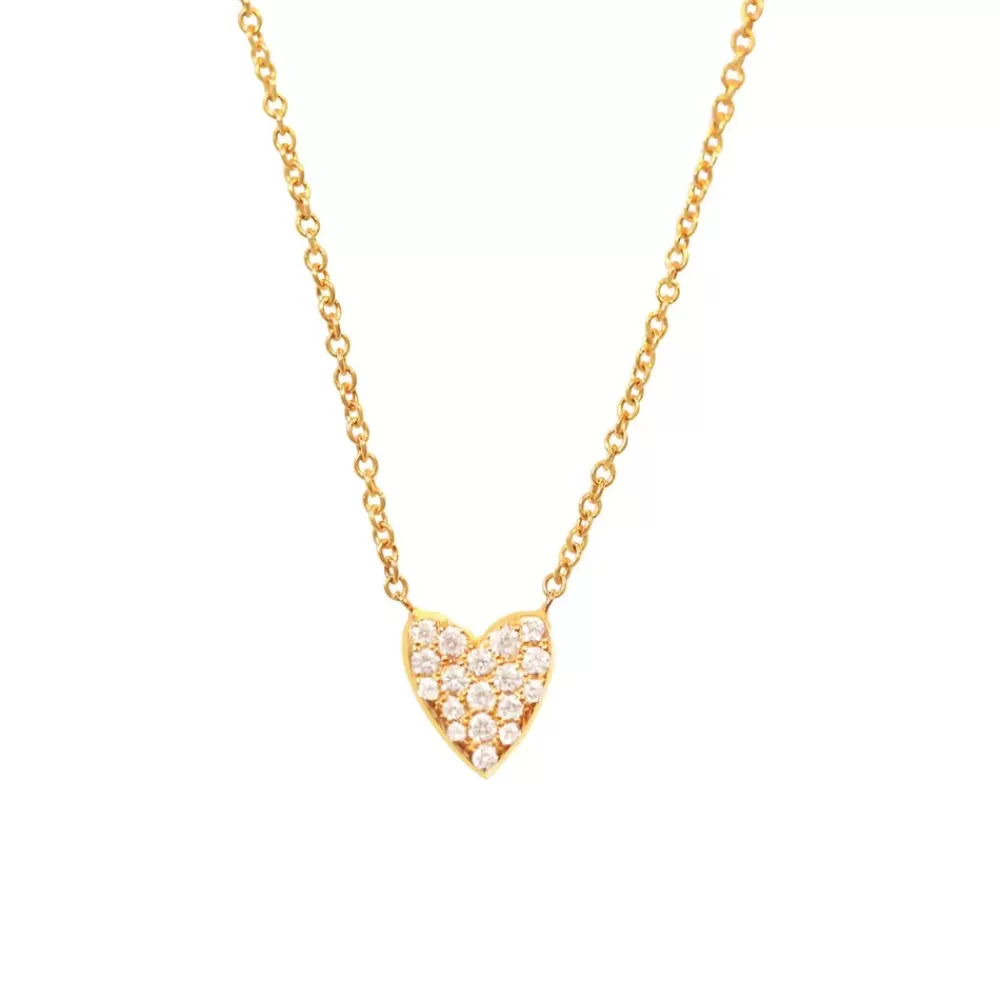 Pendants & Necklaces | Kate Alexandra Pave Diamond Heart Necklace