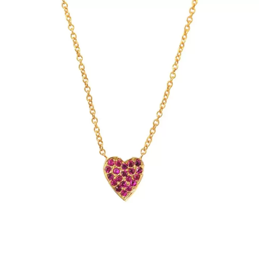 Pendants & Necklaces | Kate Alexandra Ruby Heart Necklace