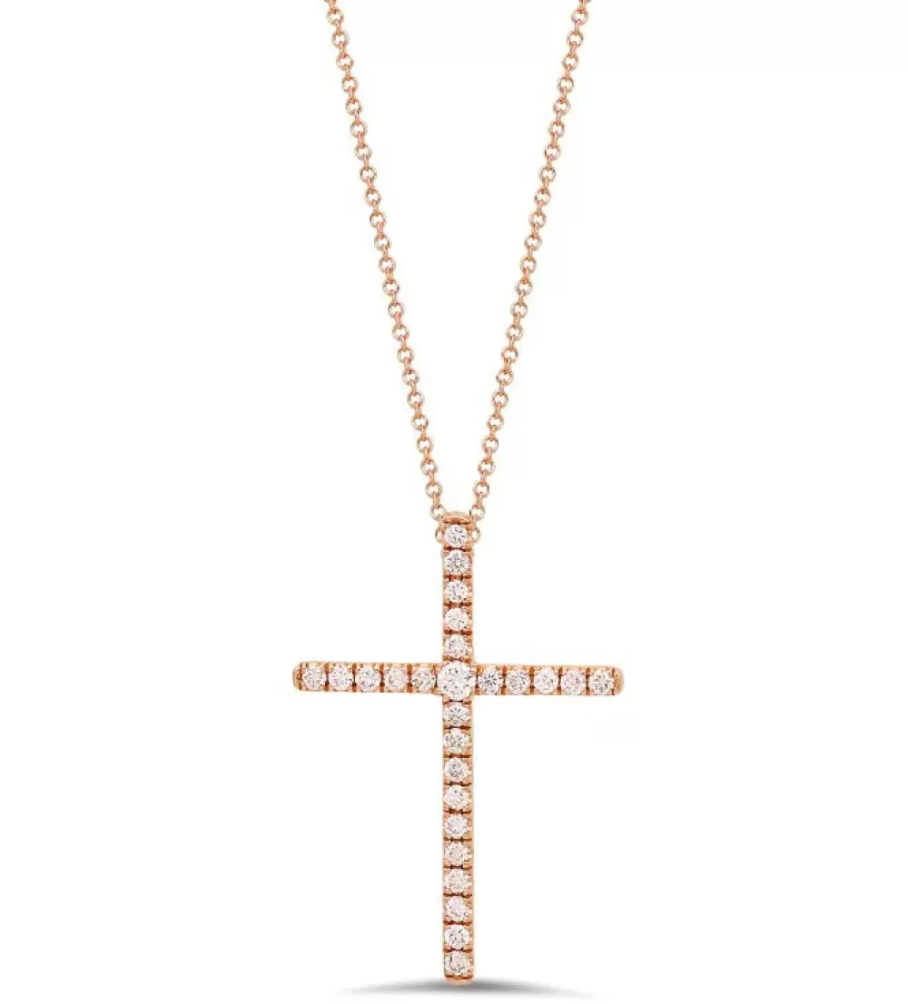 Pendants & Necklaces | Kate Alexandra Signature Diamond Cross Necklace (3 Sizes)