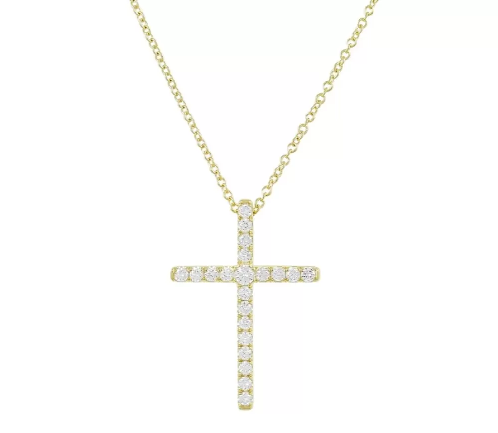 Pendants & Necklaces | Kate Alexandra Signature Diamond Cross Necklace (3 Sizes)