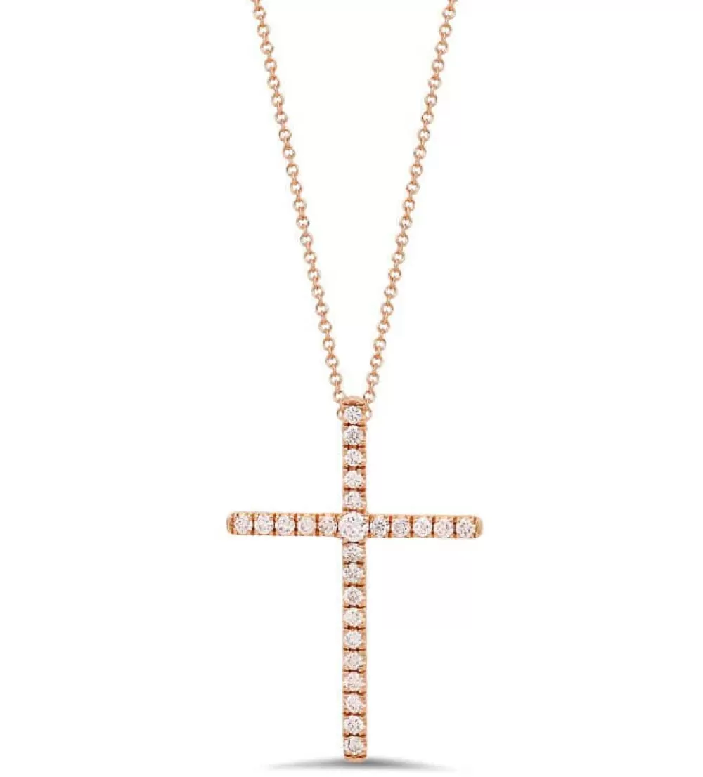 Pendants & Necklaces | Kate Alexandra Signature Diamond Cross Necklace (Small)