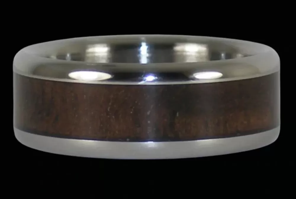 Rings | Hawaiian Titanium Rings Walnut Titanium Ring Band